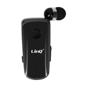 LINQ Slušalke Bluetooth z vibriranjem in glasovno najavo z izvlecnim kablom, LinQ R839 - crne, (20731517)