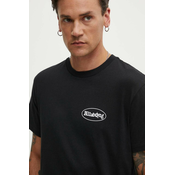 Pamučna majica Billabong SEGMENT za muškarce, boja: crna, s tiskom, ABYZT02395