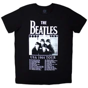 The Beatles Tour 64 Dates Black XL Majica