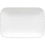 COSTA NOVA Pearl plitek krožnik, kvadraten, 38 mm, dolžina: 304 mm, bel