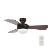 Lucci Air 512311 – Stropni ventilator AIRLIE HUGGER 2xE27/15W/230V rjav + Daljinski upravljalnik