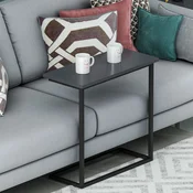HANAH HOME Pomocni stocic Narin Anthracite Black