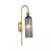 Zidna lampa PIEGA 1xE14/40W/230V mesing/zadimljena crna