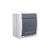 AQUANT enojna SCHUKO hermetična vtičnica IP55 siva 1244-10