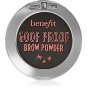 Benefit Goof Proof Brow Powder puder za obrvi odtenek 6 Cool Soft Black 1,9 g