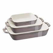 Pekač, set 3, siva, keramika, Staub