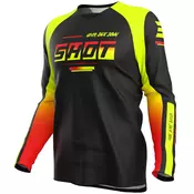Dječji motokros dres Shot Draw Block, fluo žuti