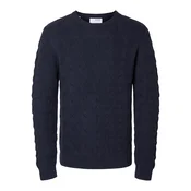 SELECTED HOMME Pulover  nočno modra