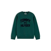 TOMMY HILFIGER Majica BRAND LOVE smaragd/črna