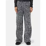 Noisy May Hlače iz tkanine Mia 27032396 Srebrna Loose Fit