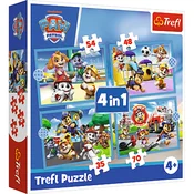 Trefl Puzzle 4v1 Tačke na patrulji