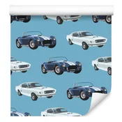 Tapeta z retro avtomobili za dnevno sobo in spalnico 50x1000 cm
