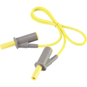 VOLTCRAFT Visokofleksibilni varnostni merilni kabel [lamelni vtič 4 mm-lamelni vtič 4 mm] 0.5 m rumene barve MSB-501 10 A