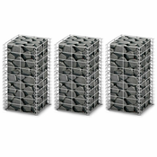 VIDAXL set žičnih košar iz žic galvaniziranega jekla 25x50 cm