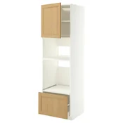 METOD / MAXIMERA Visoki element za ugradb uredaje, bijela/Forsbacka hrast, 60x60x200 cm