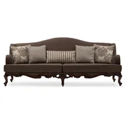 Casa Padrino luxury baroque living room sofa gray/brown - Handmade baroque style sofa with decorative pillows - Luxury living room furniture in baroque style - Baroque furniture