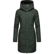 Ragwear Zimski plašč Jannisa rjava/temno zelena/bela