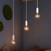 OSRAM viseča svetilka VINTAGE 1906 ROUND, bela, kovina, O 10 cm