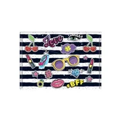 PP ovitek z zaponko A5, Love Fashion