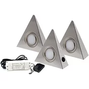 Vislux set 3 LED trikotnih luči - 3W