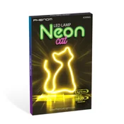 Neon LED svetilka muca (toplo bela barva) 3x AA + USB 17 x 1.6 x 23.3cm