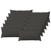 vidaXL Prevleka za blazino 12 kos HEERLEN Temno siva 40 x 80 cm Blago