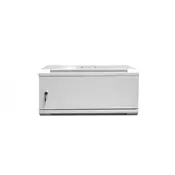 4U wall mounting cabinet 19 rack 600x450, glass door, mounted, 60kg, grey (RAL 7035)