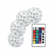 Komplet 4 vodoodpornih LED lučk z daljinskim upravljanjem | AQUASHEIN