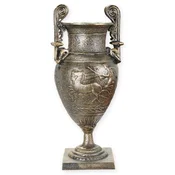 Casa Padrino baroque vase bronze 21 x 18 x H. 44 cm - Magnificent cast iron flower vase - Baroque living room decoration - Baroque garden decoration - Baroque decoration accessories