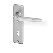 Vratno okovje ACT Monte KR HR (F9), klika-klika, Odprtina za cilindrični vložek PZ, AC-T F9 (aluminij, nerjavno jeklo), 72 mm