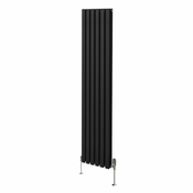 MONSTER Ovalni stebrični radiator in ventili - 1800 mm x 360 mm – črn, (21569867)