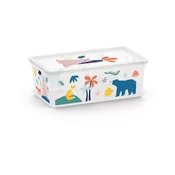 Bela plastična otroška škatla za shranjevanje 34x19x12 cm C Box Style – KIS