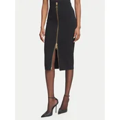 Elisabetta Franchi Ravno krilo GK-28B-66E2-V440 Črna Slim Fit