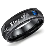 Prstan Her King - črn / 65 mm KP31832