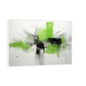 Canvas Slika na platnu Dinamicno zelenilo, Sa ramom, 75 x 50, Beli