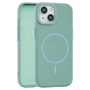 Leather Grip MagSafe maska za iPhone 15 - Tirkizna