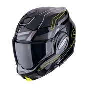 Flip up motoristicka kaciga Scorpion EXO-Tech EVO Conquer, crna/žuta