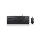 Lenovo 4X30L79925 tipkovnica Miška vključena Univerzalno USB QWERTY Litovski Črna
