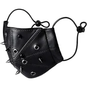 Dardanar Steampunk maska, usnjena maska, zakovica, očesce, usta, punk usnjena maska, motorno kolo, motorno kolo, polmaska, filtrirni žep, cosplay, noč čarovnic, (21075388)