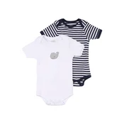 PLAYSHOES Pajac/bodi marine/siva/bela