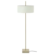 STOCKHOLM 2025 Podna lampa, bela tekstil/mesingano, 159 cm