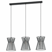 Eglo 99634 - Luster na sajli MASETA 3xE27/40W/230V crna