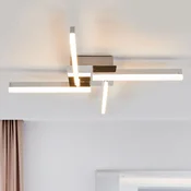 Lindby LED stropna svetilka Patrik, 59 cm, 4-svetlobna, krom, IP44 - Kopalnica - Sodobni - bela, krom - Kovina