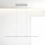 PURE LED viseča luč Lite, srebrna, 100 cm, CCT, možnost zatemnitve - Dnevna soba/jedilnica - Sodobni - srebrna, bela - Aluminij