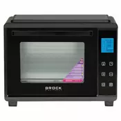 Brock TO 3301 DB, 1500W, 33 L, 8 programa, digitalni, rotirajući ražanj, miješanje zraka, crna, električna pećnica