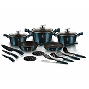shumee BERLINGER HAUS BH-6164 AQUAMARINE 17 KOS SET GRANITNIH LONČKOV