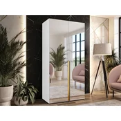 Garderobna omara Hartford 589 (Bela) Zlata, Bela, 202x100x52cm, Vrata omareVrata omare: S tečaji