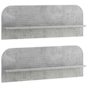 vidaXL Stenska polica 2 kos Betonsko siva 102 x 13,5 x 37,5 cm