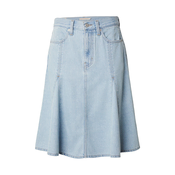 LEVIS  Krilo Godet Knee Length Skirt svetlo modra