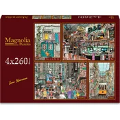 Magnolia - Puzzle 4x260 Inna Korneeva: Ljubezen je v zraku, Bar Broadway, Lizbona - 260 kosov